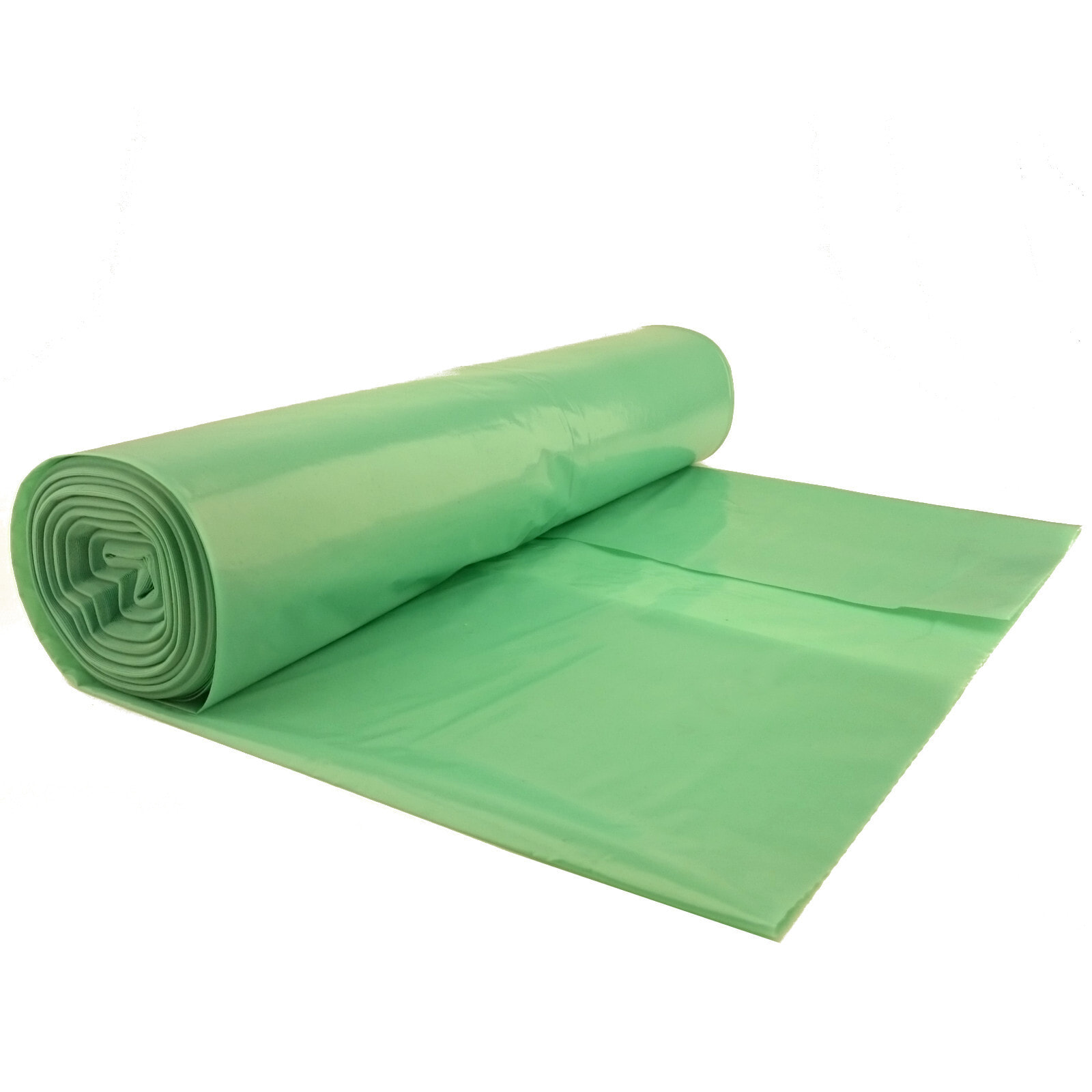 80 micron thick garbage bags. durable roll 5 pcs. - green 240L