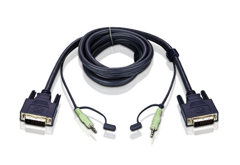 Aten 6ft DVI-D KVM кабель 1,8 m Черный 2L-7D02V