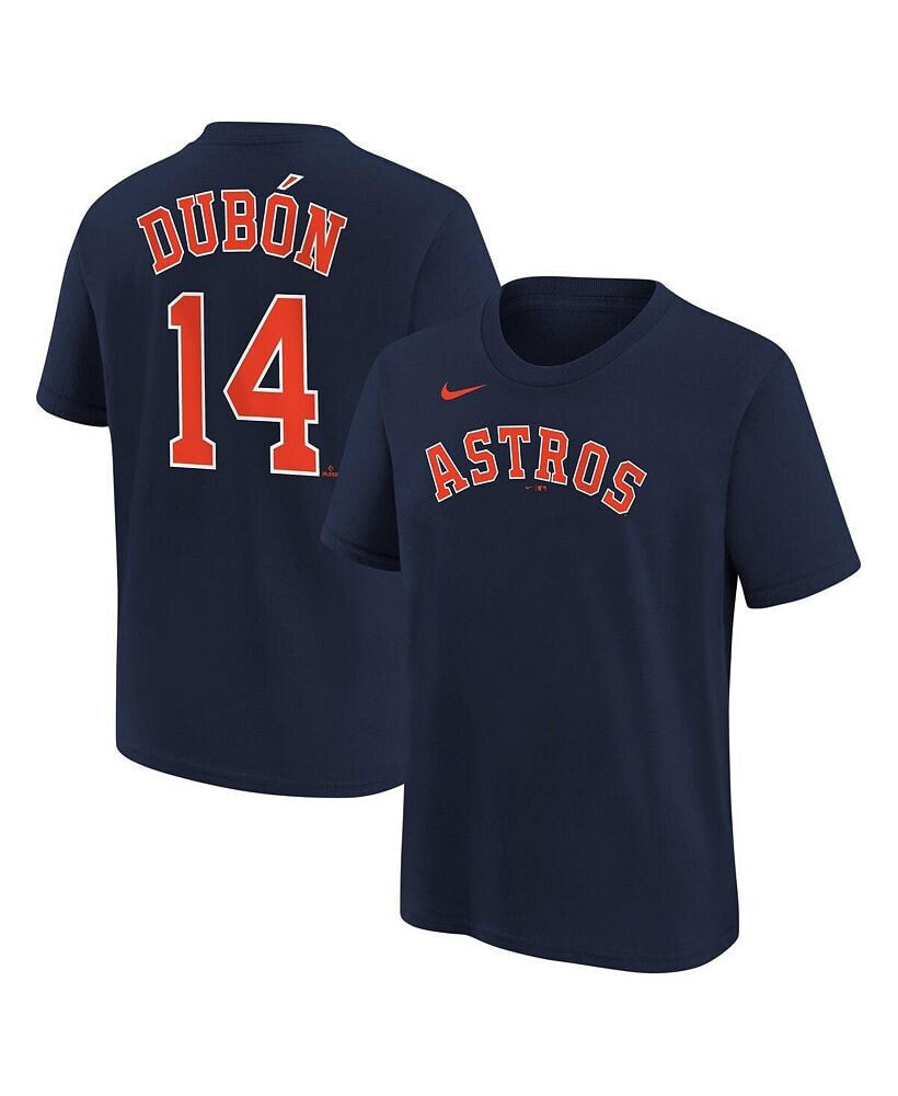 Nike big Boys Mauricio Dubon Navy Houston Astros Name and Number T-shirt