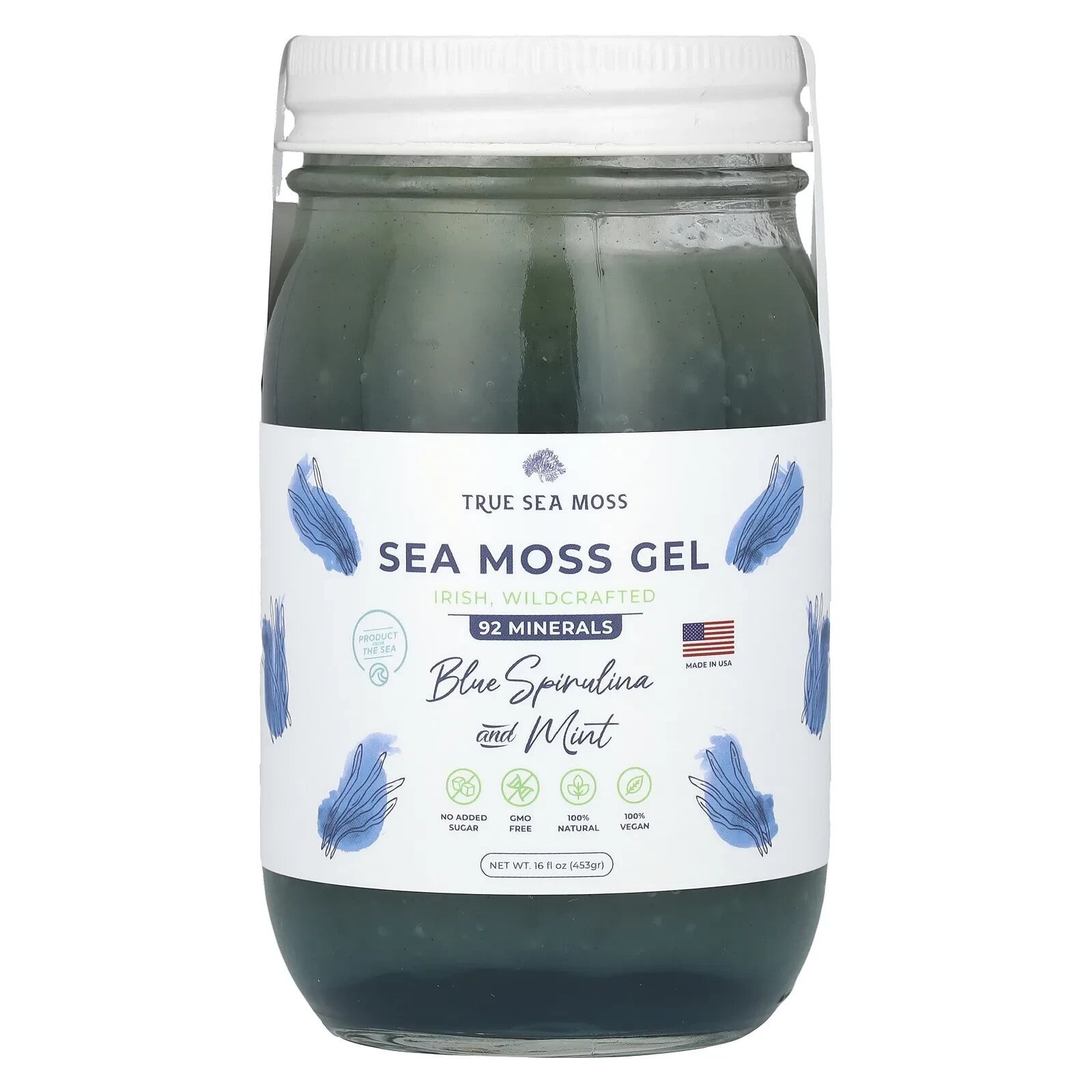 Sea Moss Gel, Elderberry , 16 fl oz (453 g)