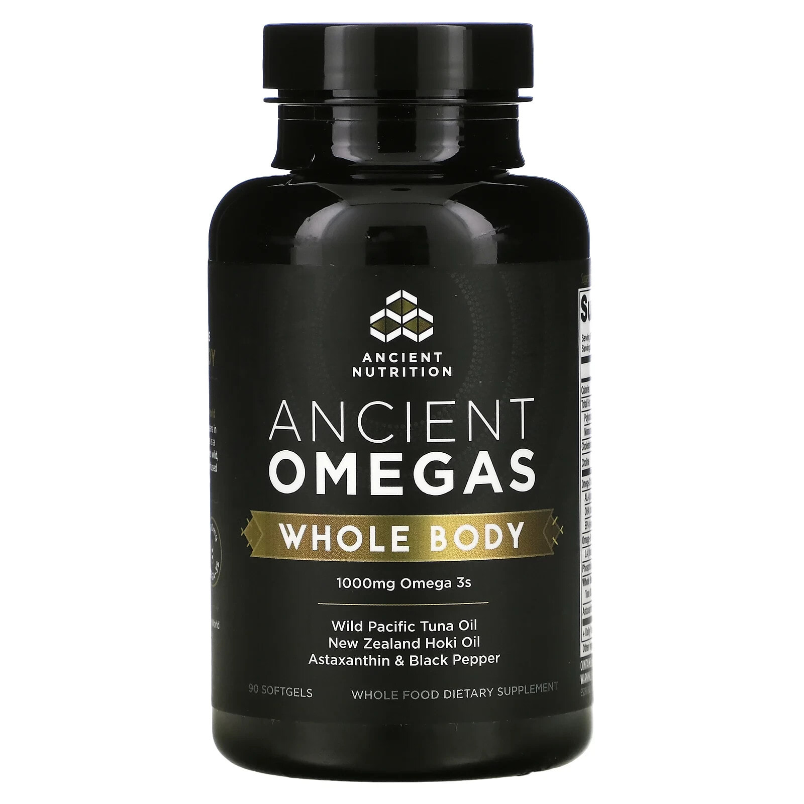 Dr. Axe / Ancient Nutrition, Ancient Omegas, для всего тела, 1000 мг, 90 мягких таблеток
