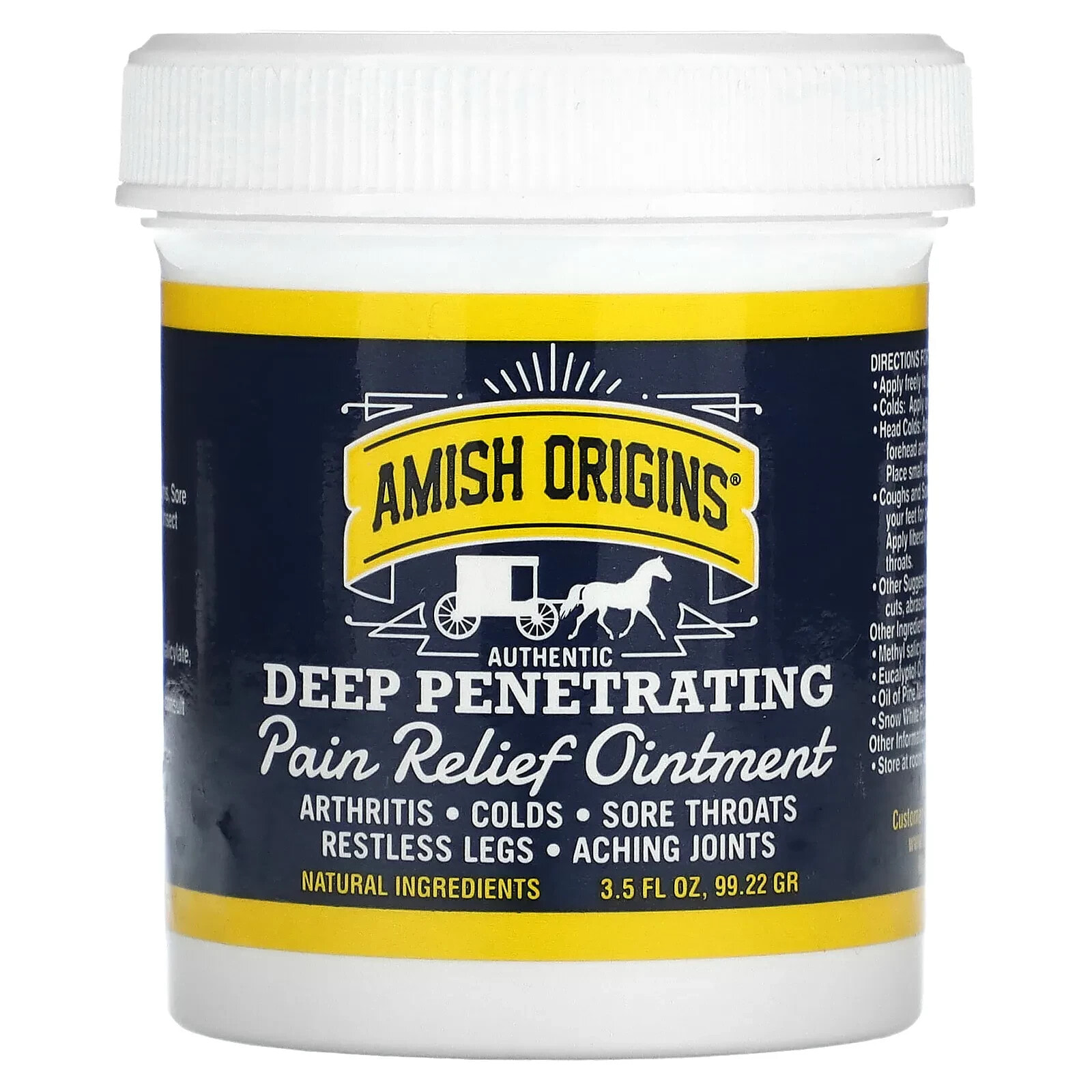 Authentic Deep Penetrating, Pain Relief Ointment, 3.5 fl oz (99.22 g)