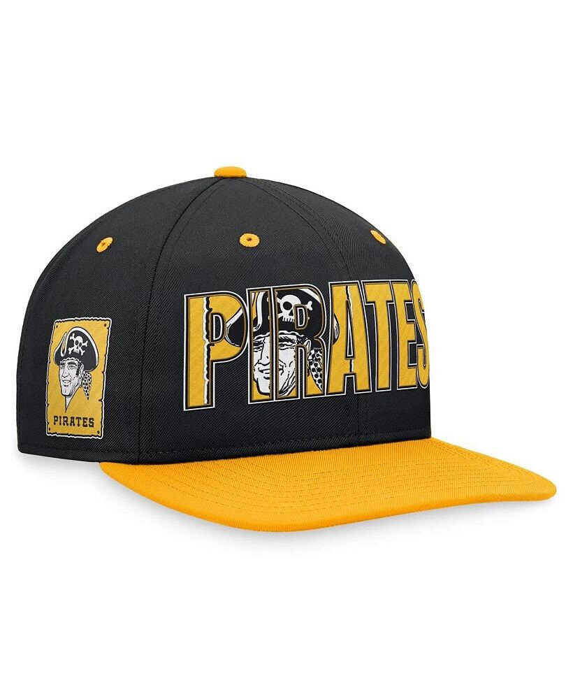 Nike men's Black Pittsburgh Pirates Cooperstown Collection Pro Snapback Hat