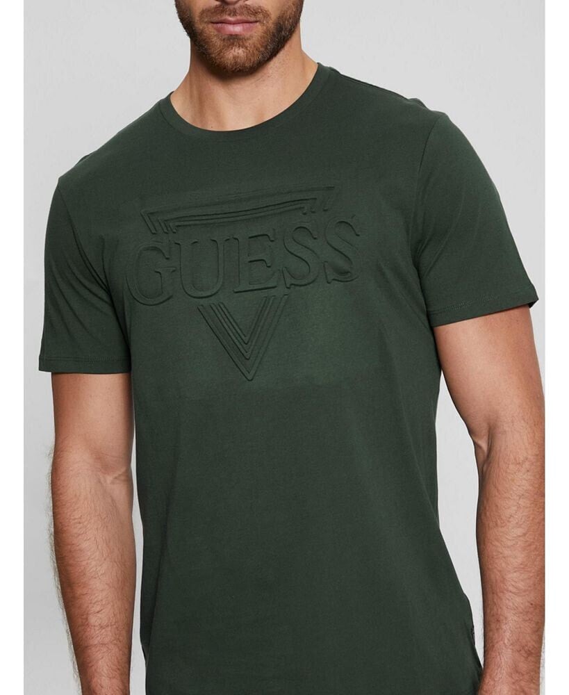 GUESS men's Embossed GUESS Short Sleeve T-shirt