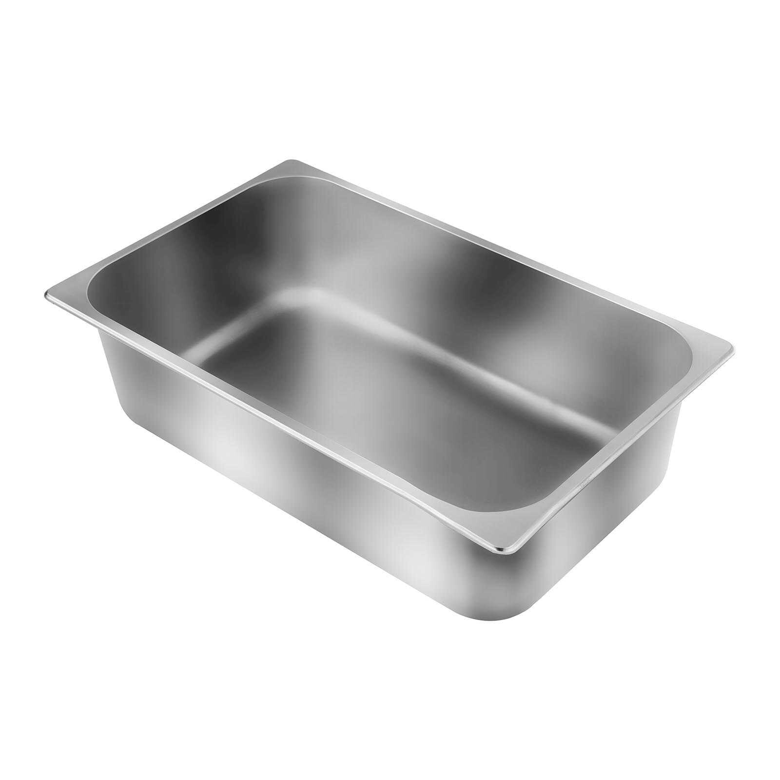 Stainless steel GN 1/1 container, height 15cm 19L