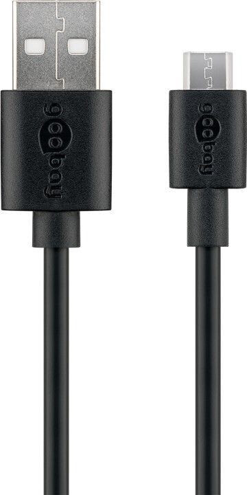 Goobay 72227 USB кабель 1 m 2.0 USB A Micro-USB B Черный