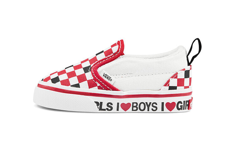 Vans Slip-On Classic V Toddler 'Checkerboard - I Heart'