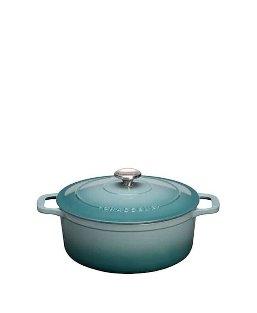 French Home chasseur Enamelled Cast Iron Oval Dutch Oven, 7.25 Quart