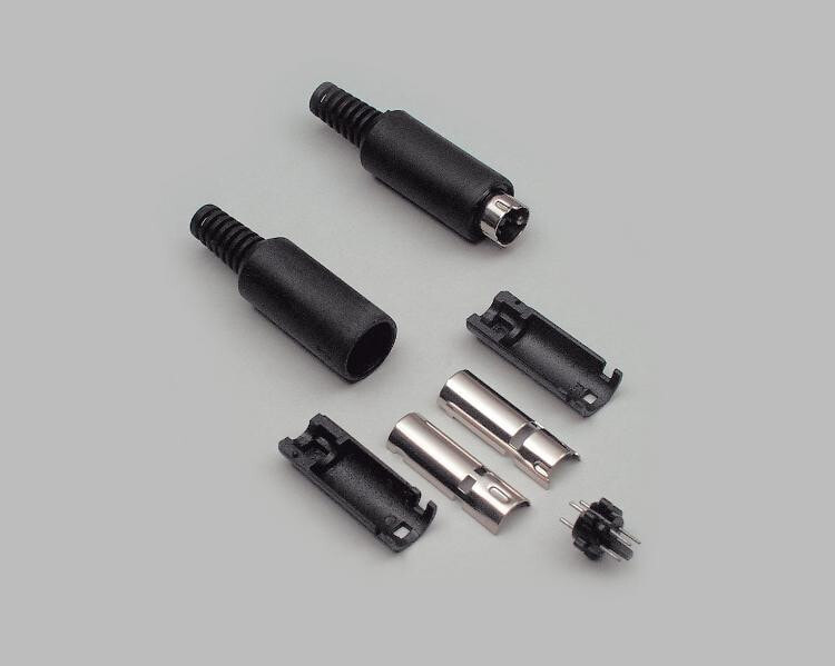 BKL Electronic 0204006 кабельный разъем/переходник Mini-DIN Черный