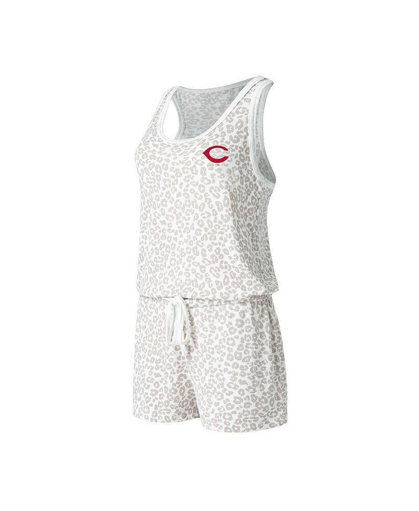 Concepts Sport women's Cream Cincinnati Reds Montana Hacci Knit Romper