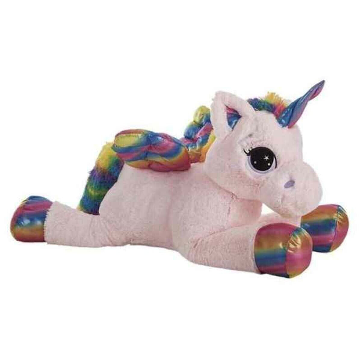 Fluffy toy Rainbow Unicorn White Pink 45cm (45 cm)