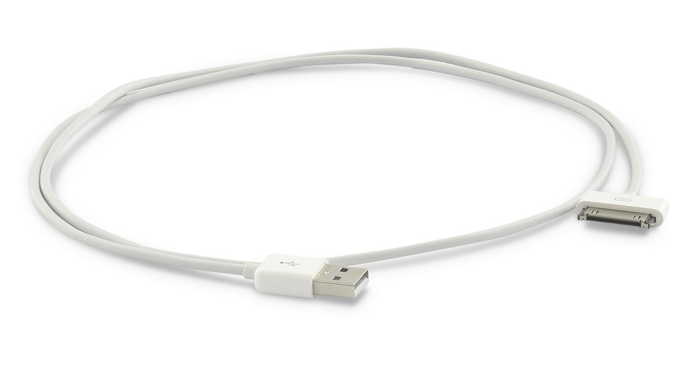 LMP 12049 - White - USB A - Apple 30-pin - 0.5 m - Male - Male
