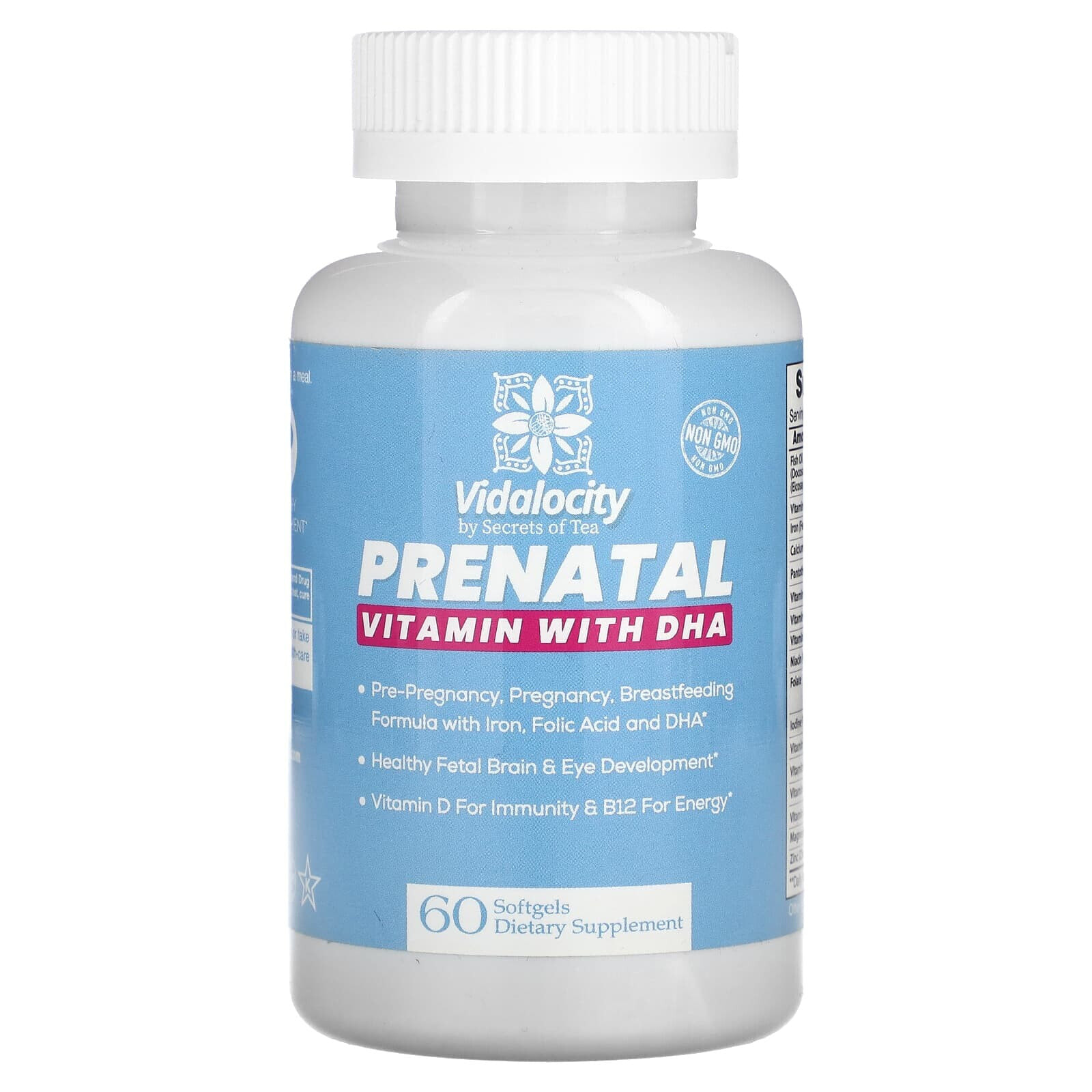 Vidalocity, Prenatal Vitamin With DHA, 60 Softgels