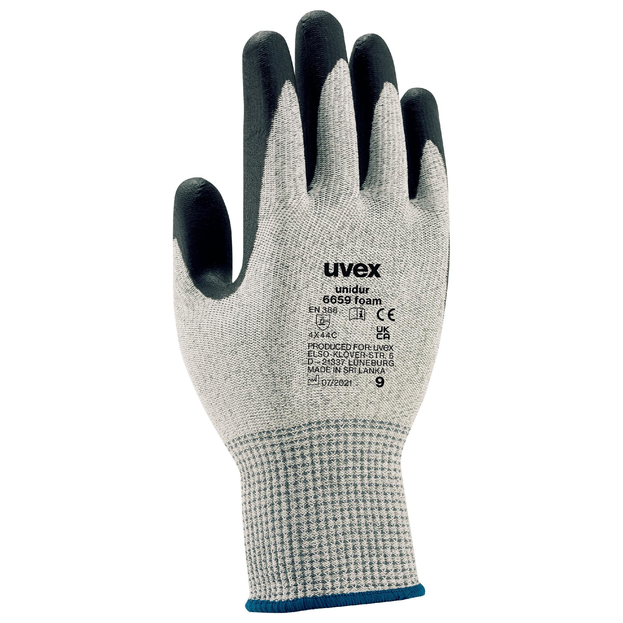 UVEX Arbeitsschutz unidur 6659 foam - Black - Grey - EUE - Adult - Adult - Male - Polyethylene - Fiber - Polyamide