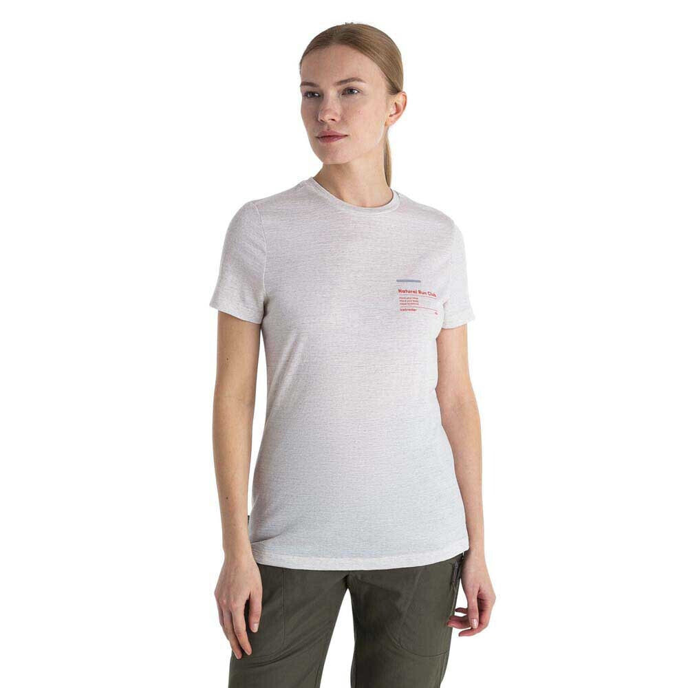 ICEBREAKER Merino 150 Tech Lite III Natural Run Club 2.0 Short Sleeve T-Shirt