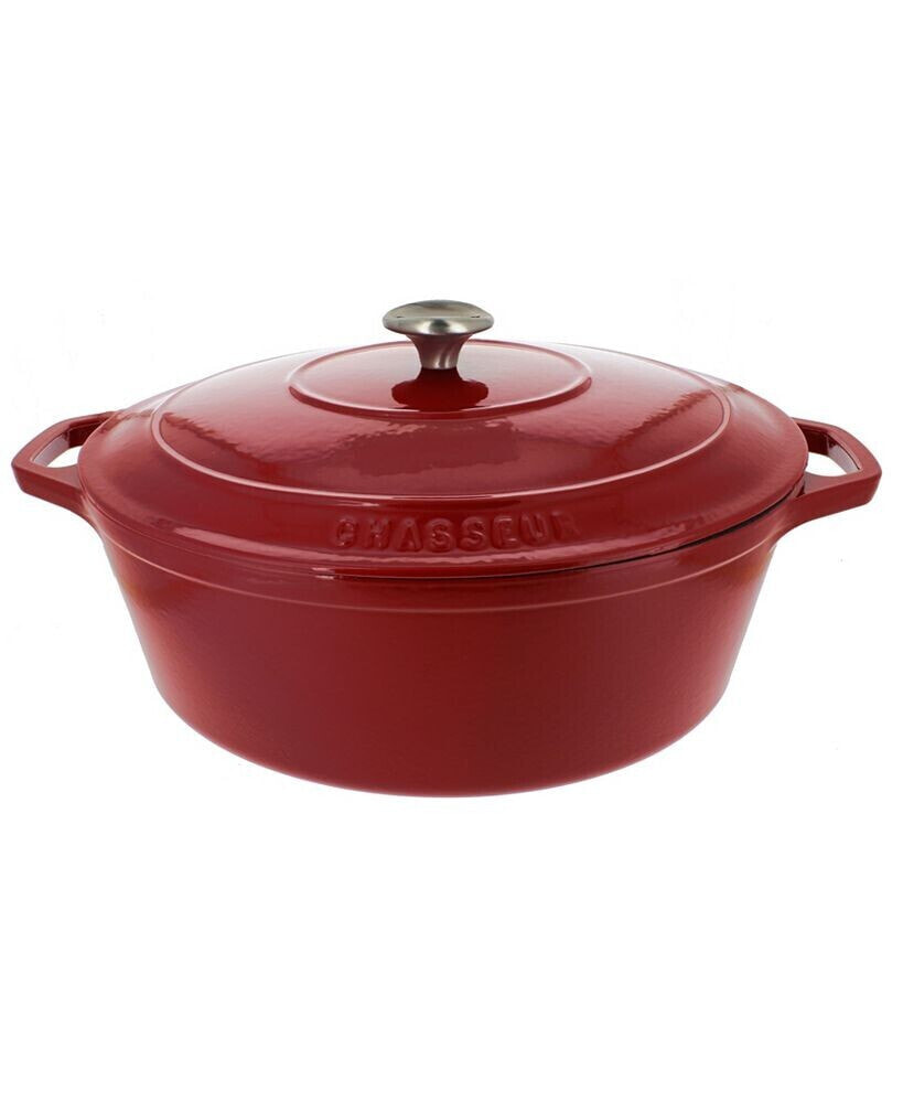 Chasseur french Enameled Cast Iron 7.25 Qt. Oval Dutch Oven