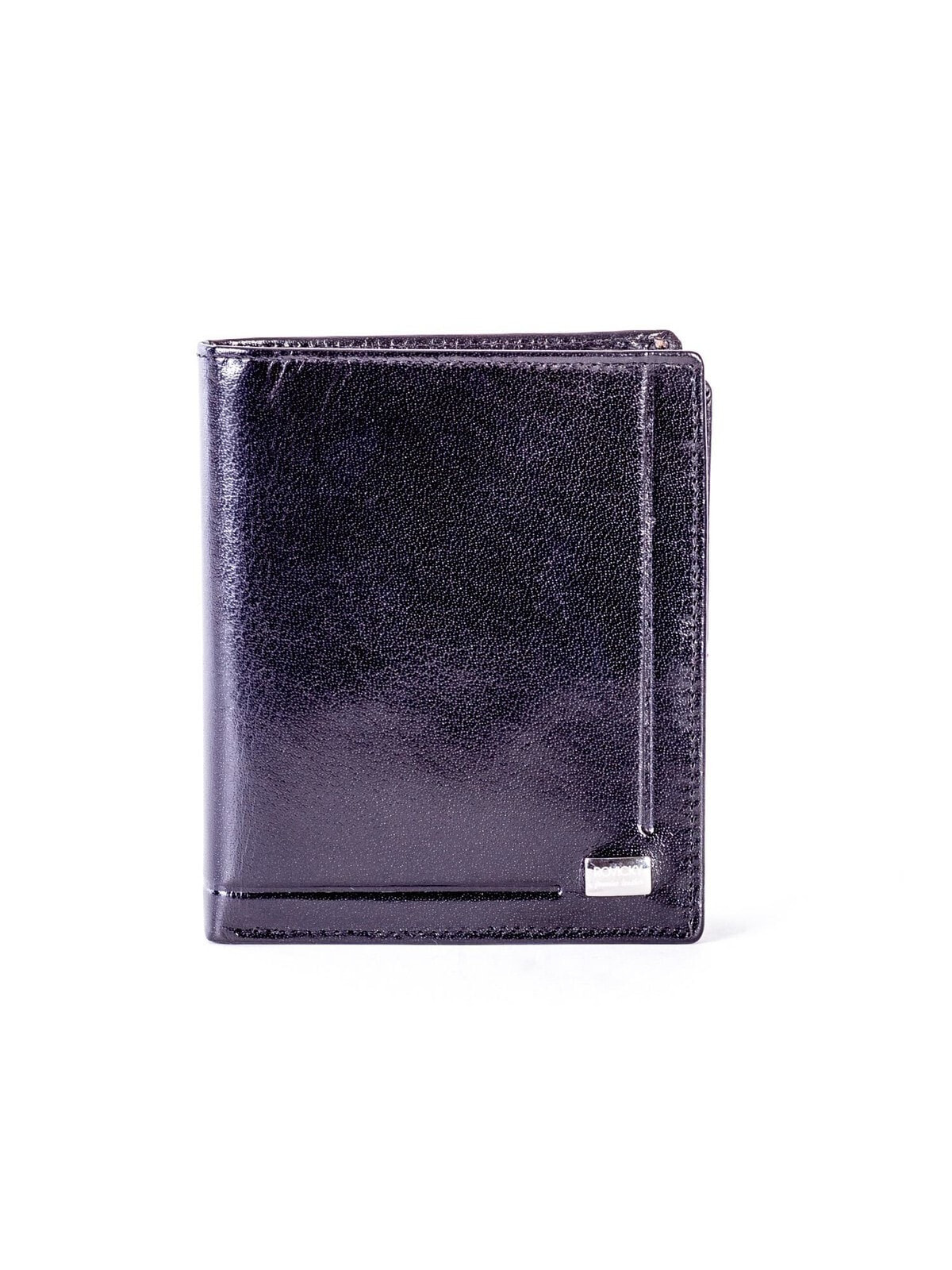 Мужское портмоне кожаное черное вертикальное без застежки Portfel-CE-PR-PC-106-BAR.13-czarny 	Factory Price