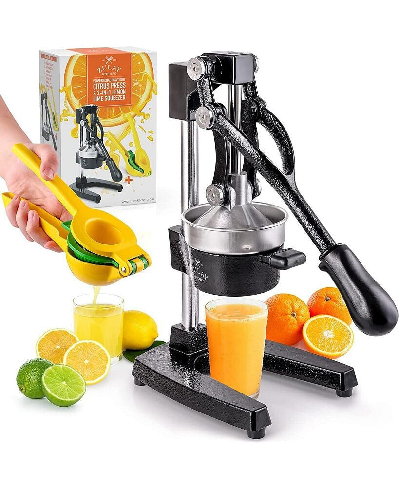 Zulay Kitchen professional Citrus Juicer + 2 in 1 Lemon Squeezer Complete Set