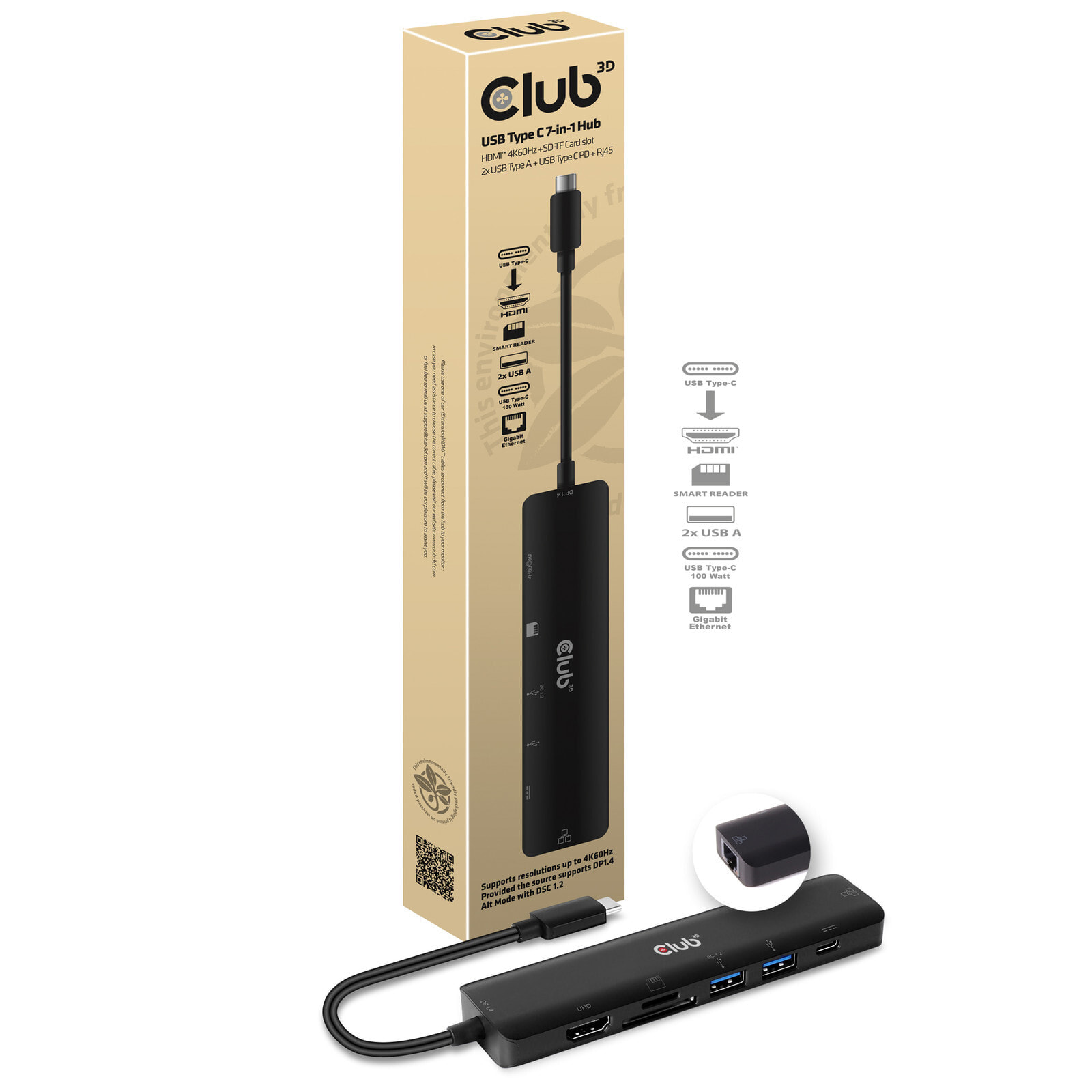 Док-станция CLUB3D CSV-1592 USB 3.2 Gen 1 Type-C