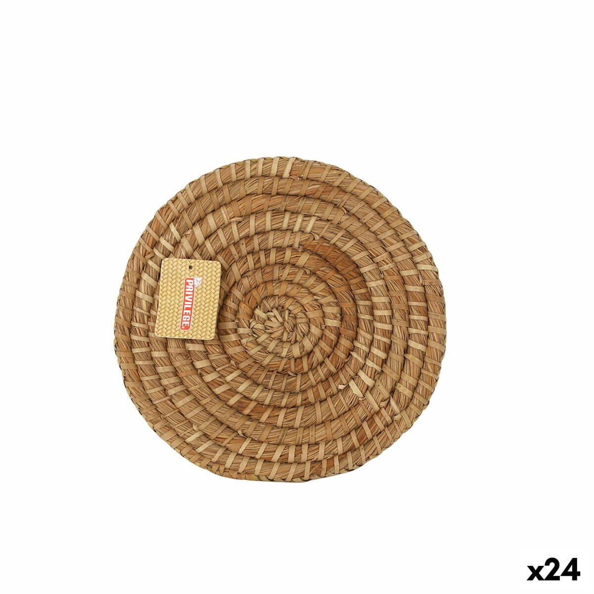 Table Mat Privilege wicker Ø 25 cm (24 Units)