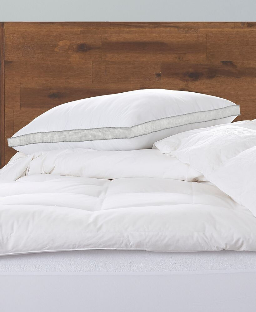 Ella Jayne soft Plush Luxurious 100% Cotton Mesh Gusseted Gel Fiber Stomach Sleeper Pillow - Queen