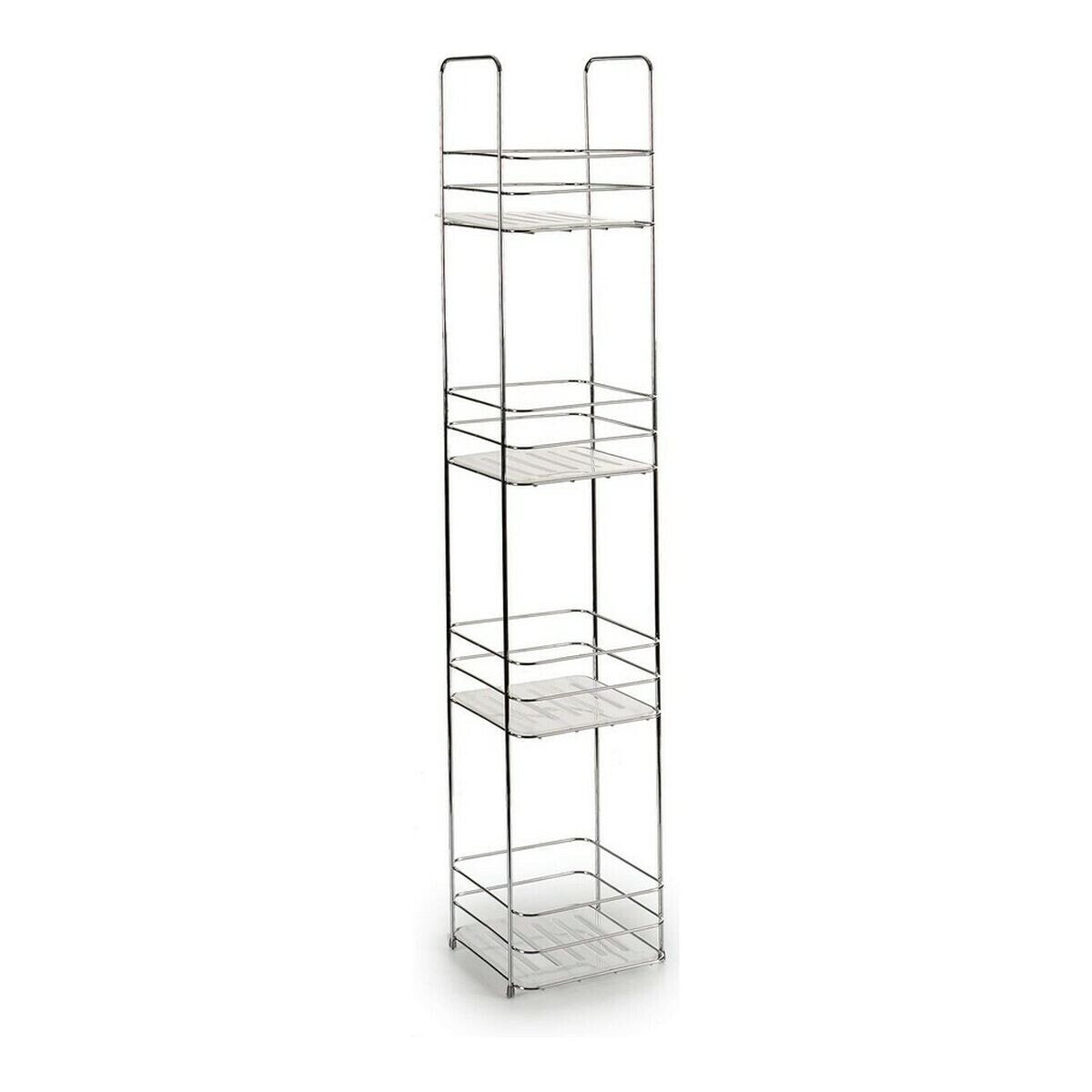 Bathroom Shelves Transparent Silver Metal Plastic