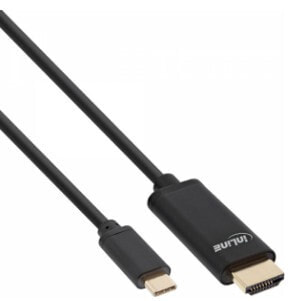 InLine 64112 видео кабель адаптер 2 m USB Type-C HDMI Черный