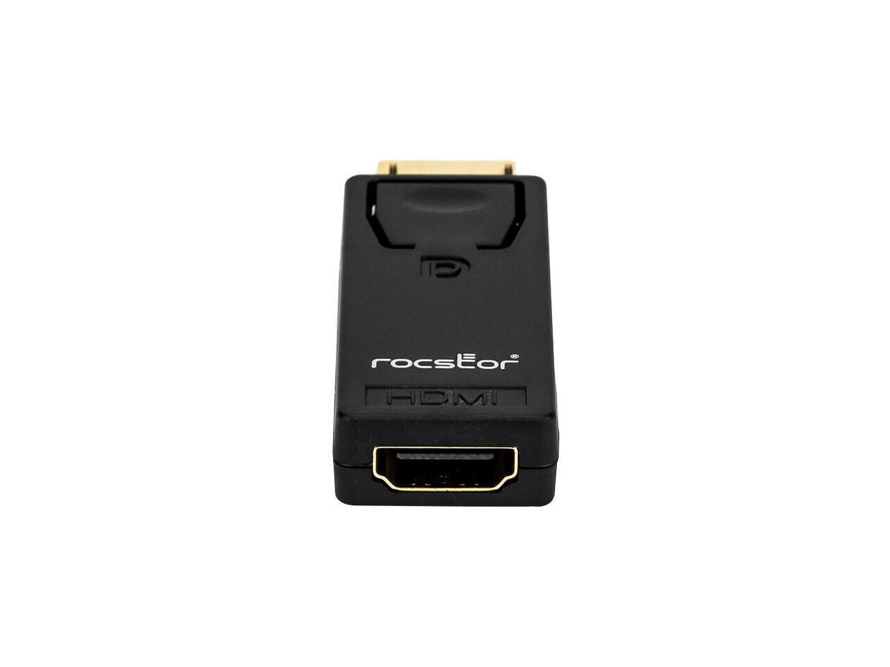 Rocstor Y10A170-B1 Displayport To Hdmi Adapter M/F Gold Plated Connectors Black