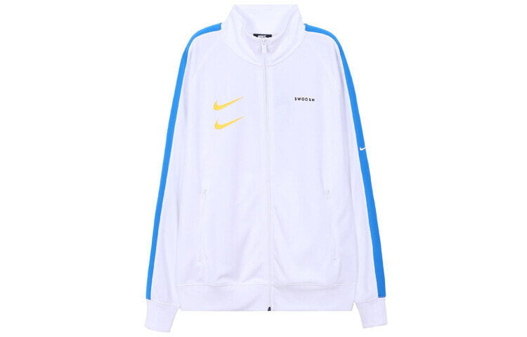 Nike Sportswear Swoosh 双钩复古运动夹克 男款 白色 / Куртка Nike Sportswear Swoosh CJ4885-100
