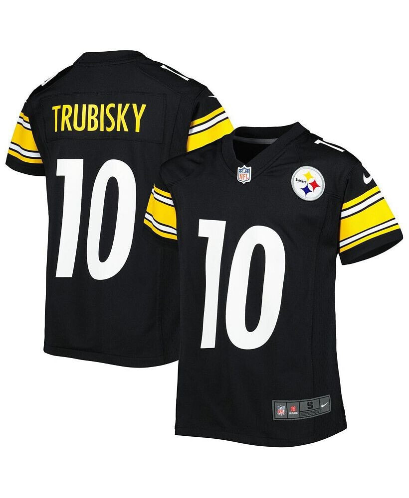 Nike big Boys Mitchell Trubisky Black Pittsburgh Steelers Game Jersey