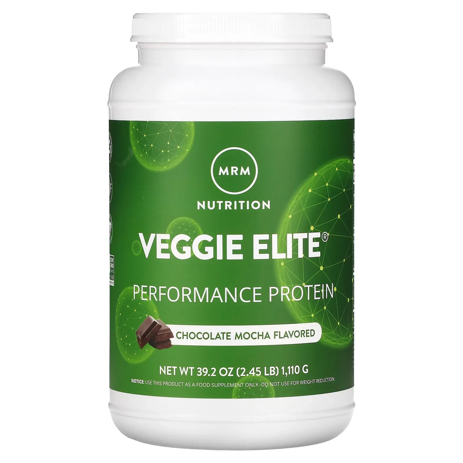 Veggie Elite, Performance Protein, Chocolate Mocha, 2.45 lb (1,110 g)