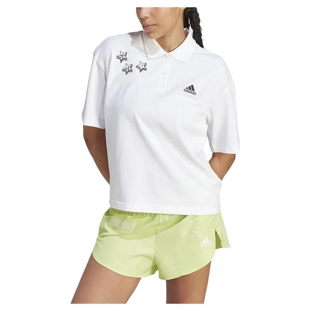 ADIDAS Scribble Embroidery Short Sleeve Polo