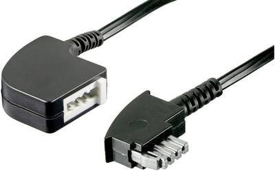 basetech BT-1602136 - 10 m - TAE-N plug - TAE-N connector - Black - Male - Female