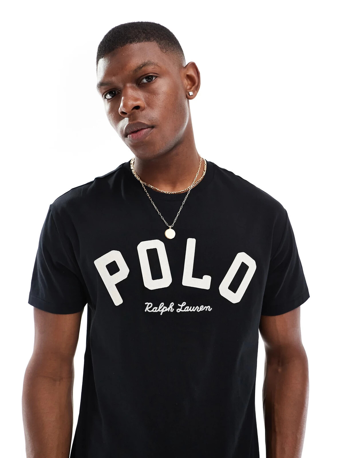 Polo Ralph Lauren varsity logo T-shirt classic oversized fit in black