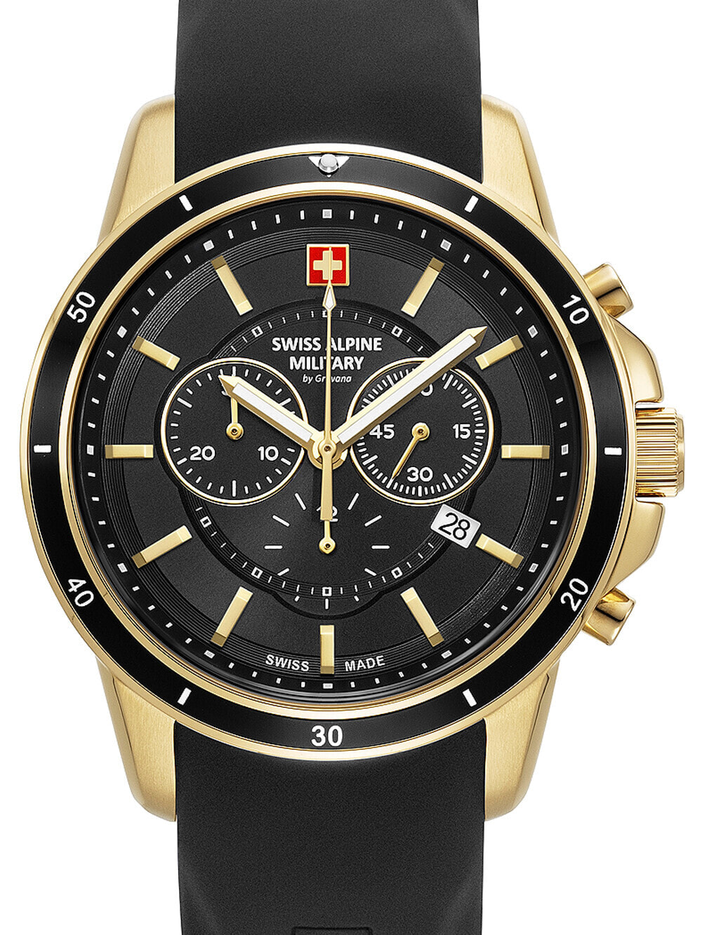 Swiss Alpine Military 7089.9817 Chronograph Mens Watch 44mm 10ATM