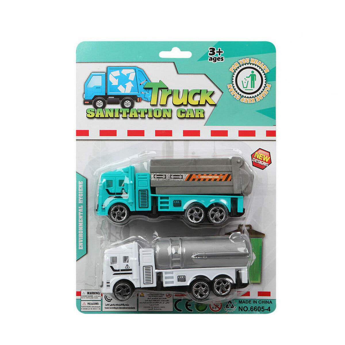 Set of cars Sanitation Cars 26 x 19 cm Friction