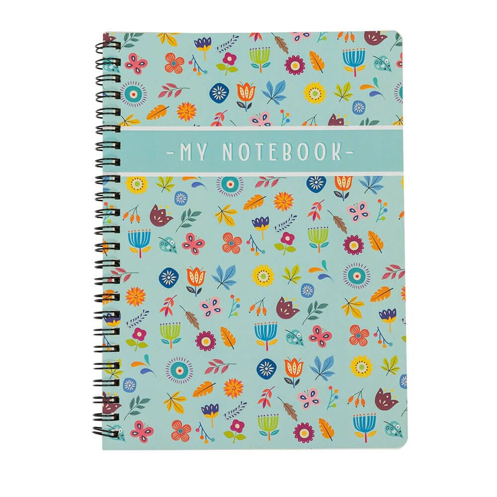 EUREKAKIDS A5 lined notebook with flower design