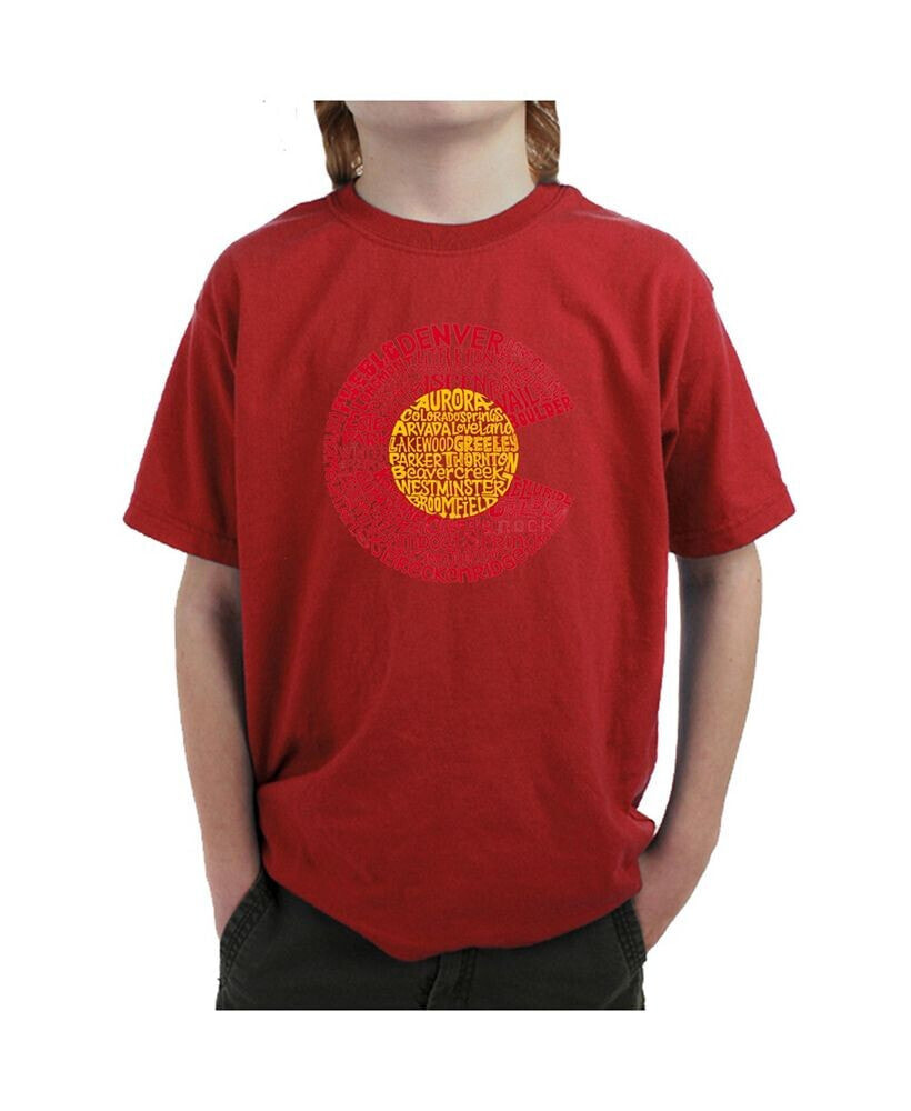 LA Pop Art big Boy's Word Art T-shirt - Colorado