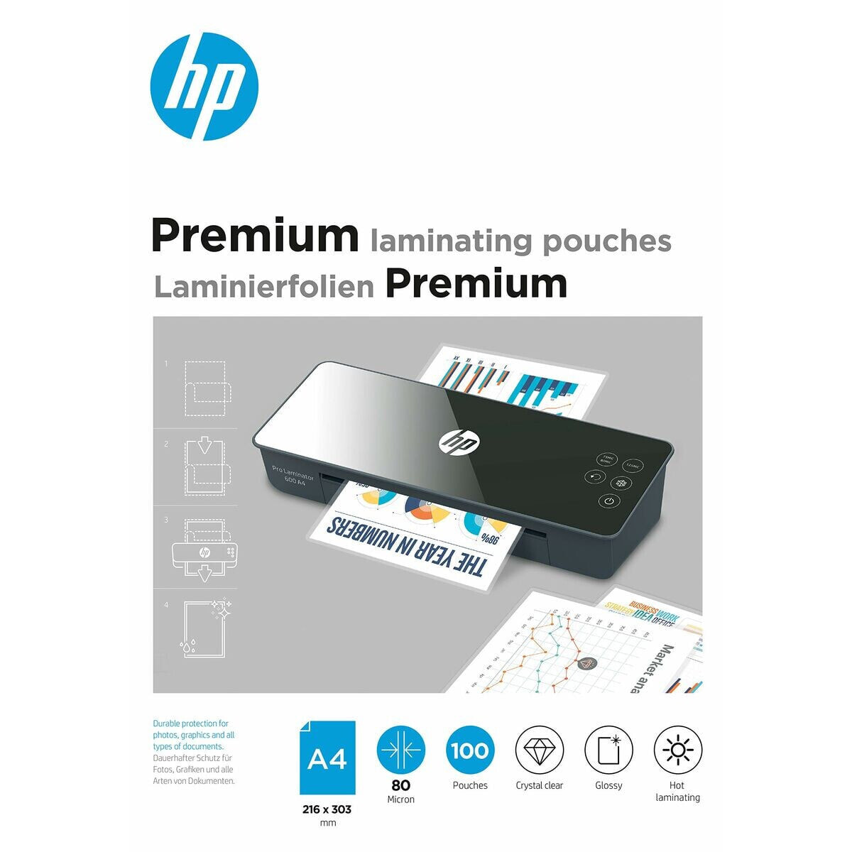 Laminating sleeves HP Premium 9123 (1 Unit) 80 mic