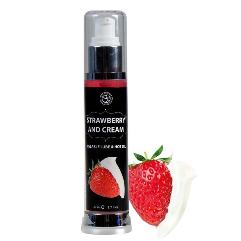 Интимный крем или дезодорант Secret Play Hot Effect Strawberry with Cream Lubricant 50 ml