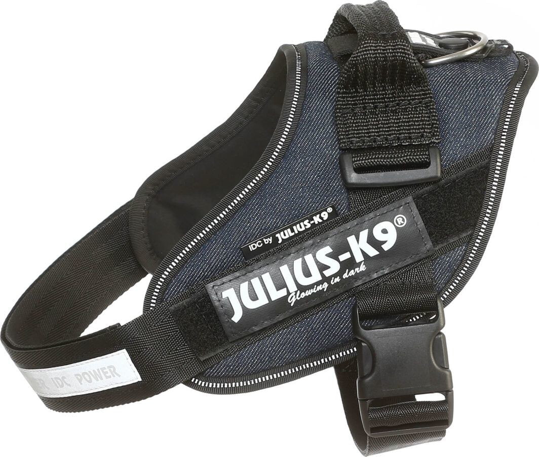 Trixie Julius-K9® harness, 0 / M – L: 58–76 cm / 40 mm, jeans
