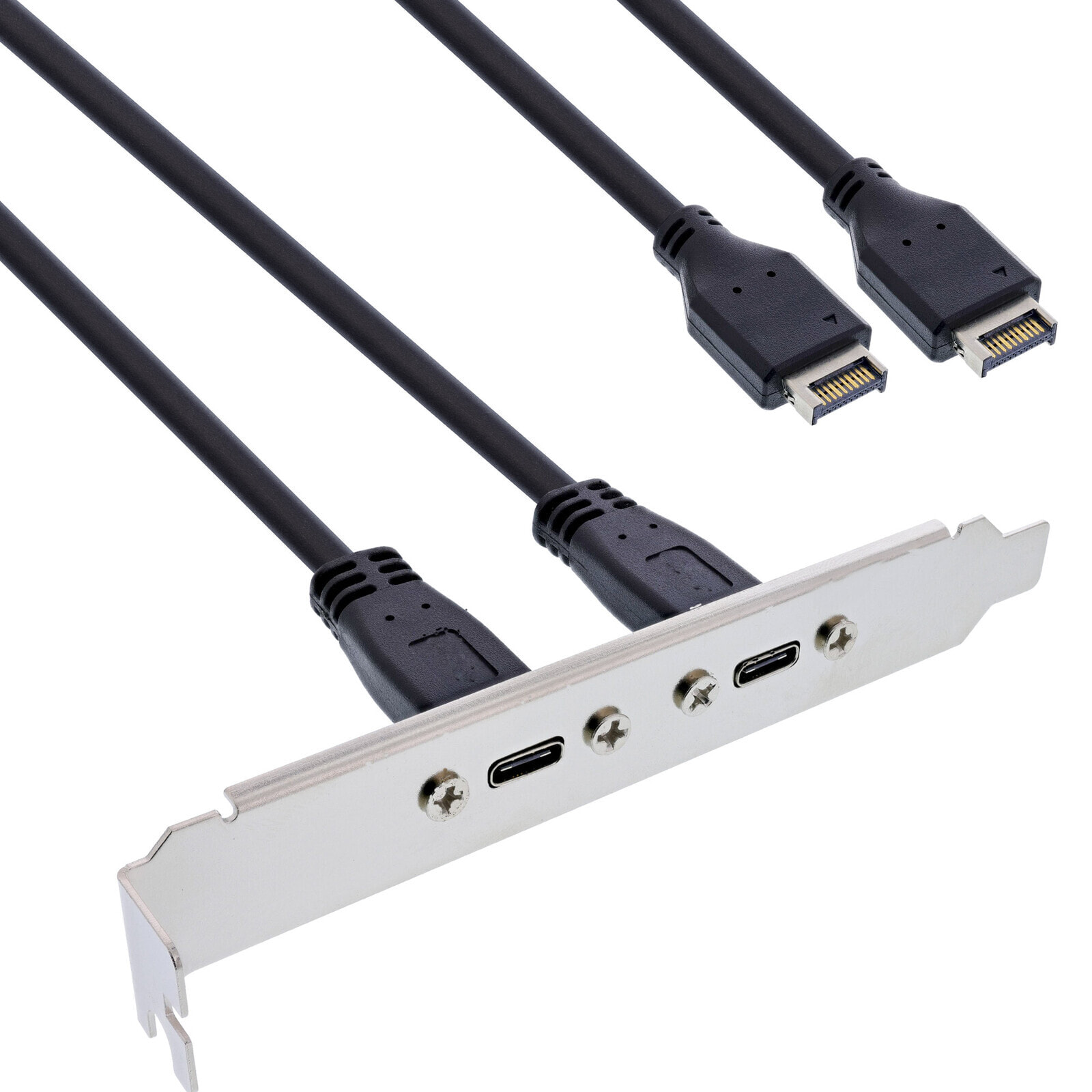 InLine Slot bracket USB-C to USB 3.2 front panel Key-A internal - 0.5m