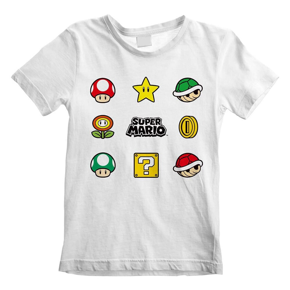 HEROES Official Nintendo Super Mario Items short sleeve T-shirt
