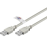 Goobay USB 2.0 Hi-Speed Cable with USB Certificate - Grey - 2m - 2 m - USB A - USB A - USB 2.0 - 480 Mbit/s - Grey