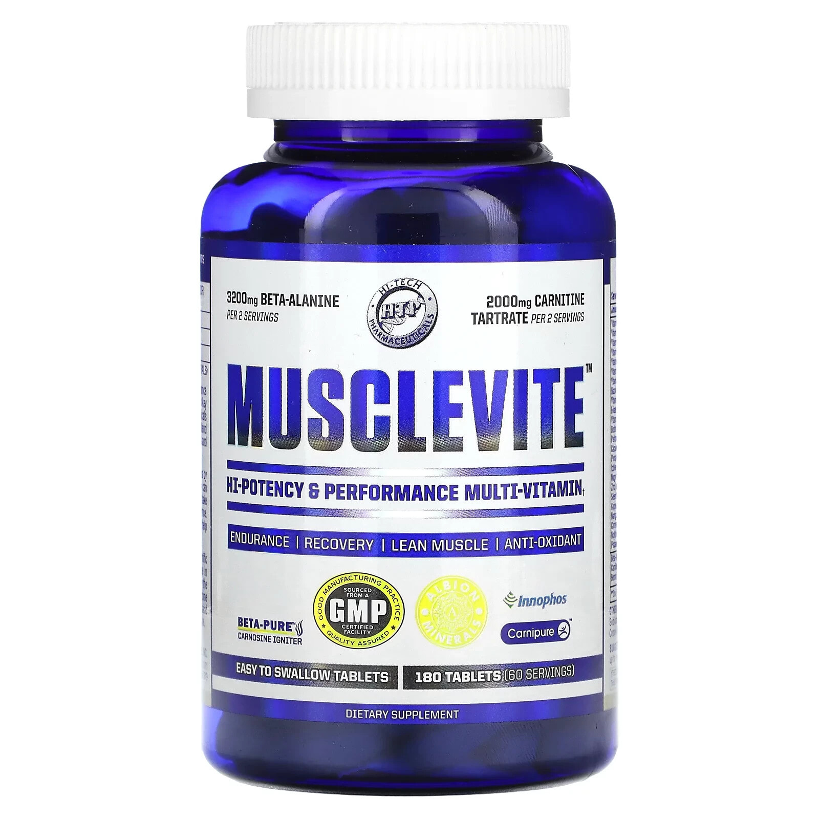 Musclevite, Hi-Potency & Performance Multi-Vitamin, 180 Tablets