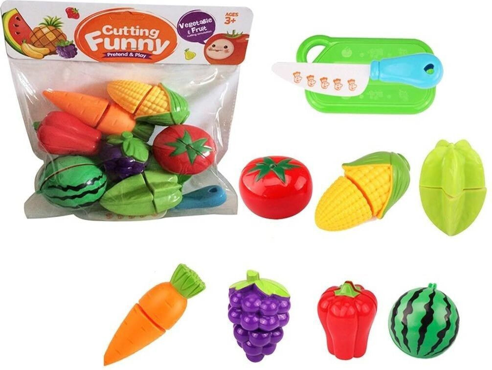 Игровой набор Askato Доска с фруктами и овощами для нарезки