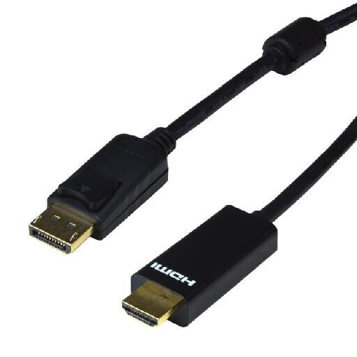 MCL Samar MCL DisplayPort/HDMI - 5 m - DisplayPort - HDMI - Male - Male - Black