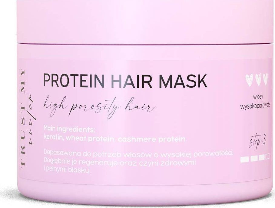Маска или сыворотка для волос Trust Protein Hair Mask proteinowa maska do włosów wysokoporowatych 150g
