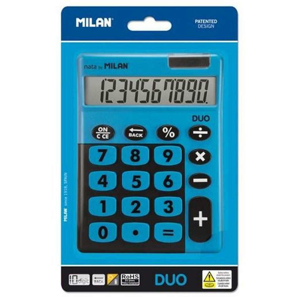 Калькулятор Milan DUO Синий 14,5 x 10,6 x 2,1 cm