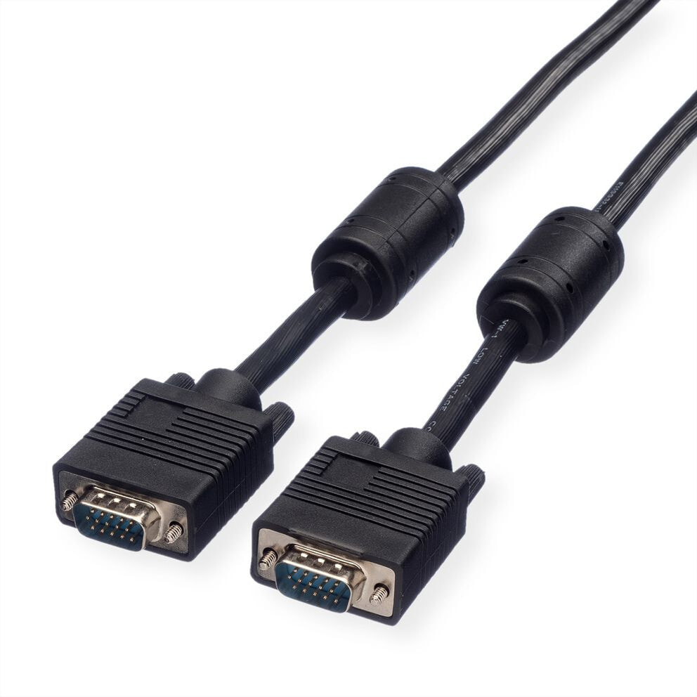 ROLINE High Quality VGA Cable + Ferrite + DDC, HD15, M/M 10 m VGA кабель 11.04.5660